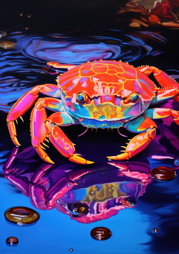 A crab lobster seafood animal. AI generated Image by rawpixel.