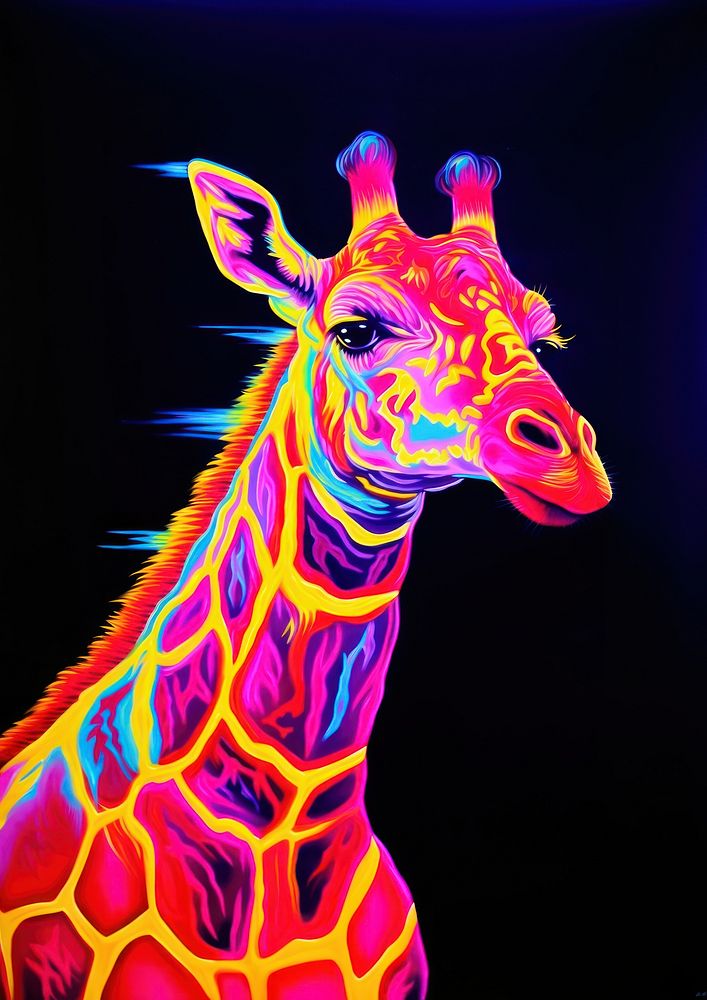 A giraffe animal mammal representation. AI generated Image by rawpixel.