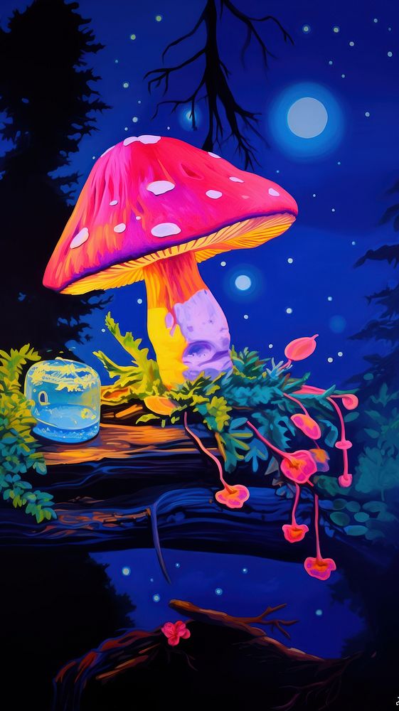 A mushroom outdoors nature purple. 