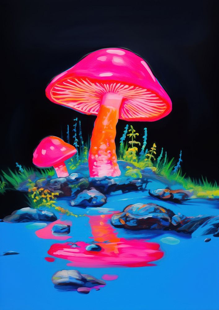 A mushroom fungus plant toadstool. AI generated Image by rawpixel.