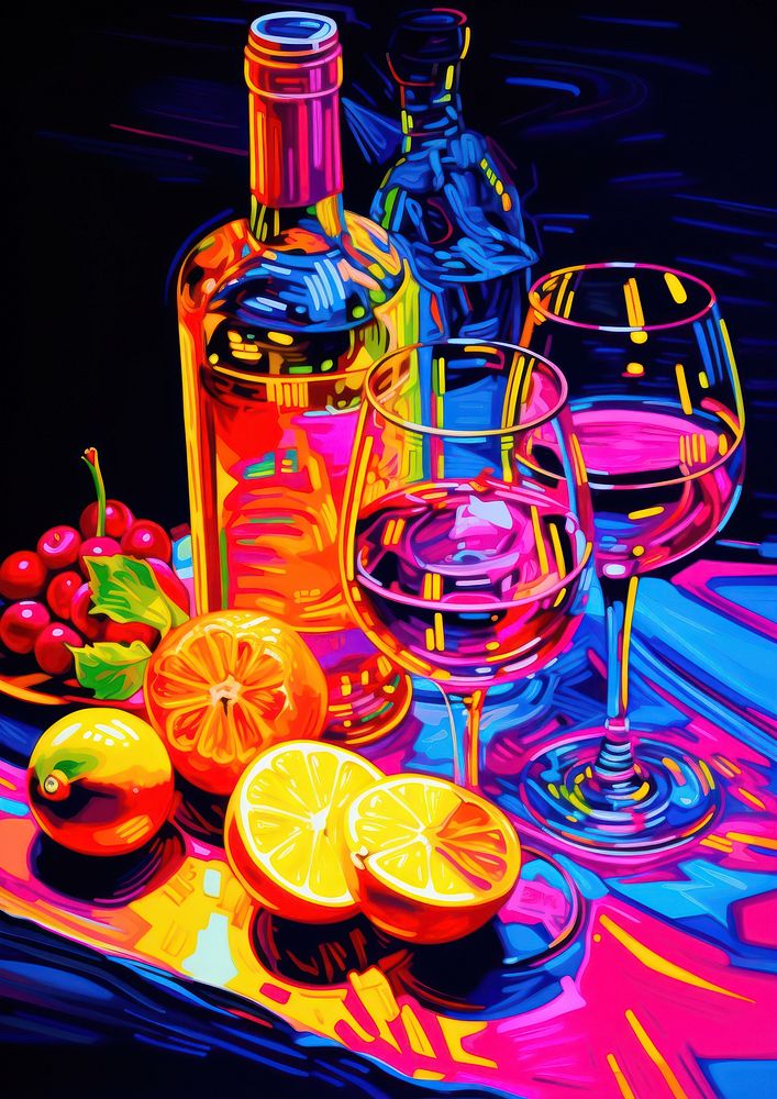 A wine fruit drink glass. AI generated Image by rawpixel.