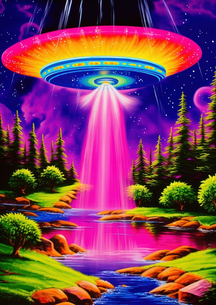 ufo outdoors nature purple. | Premium Photo Illustration - rawpixel