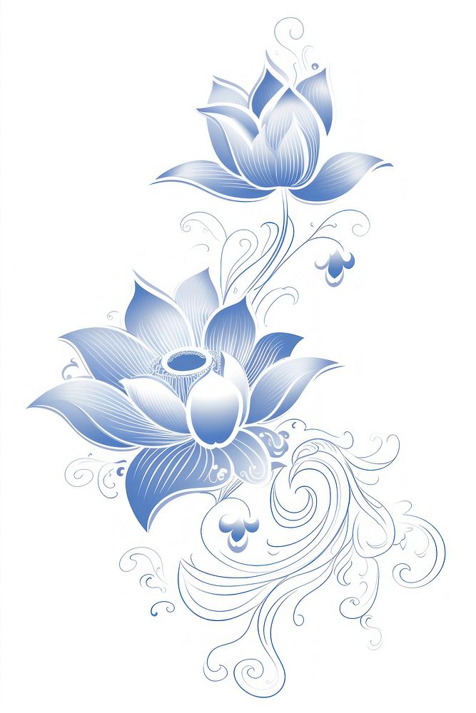 Lotus pattern white creativity.