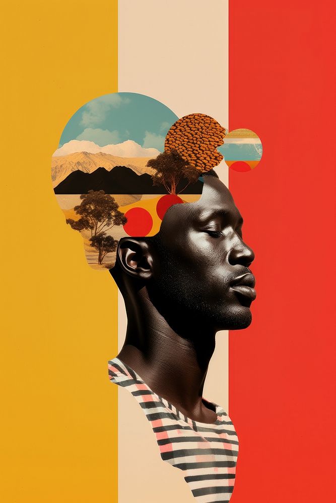 An african man portrait human art.