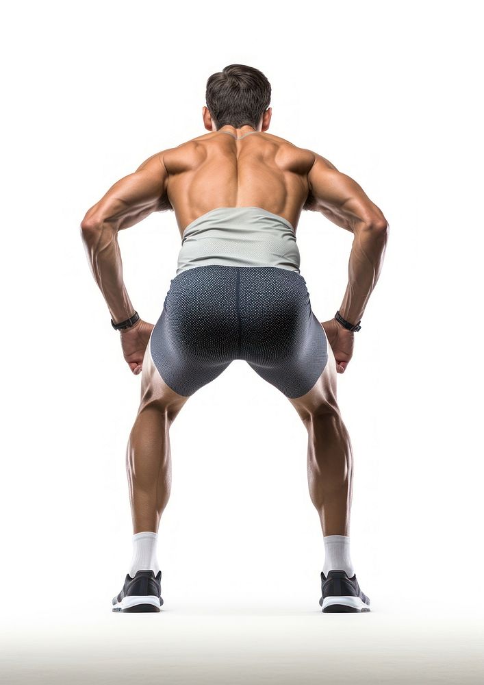 Athlete bending forward back sports adult.