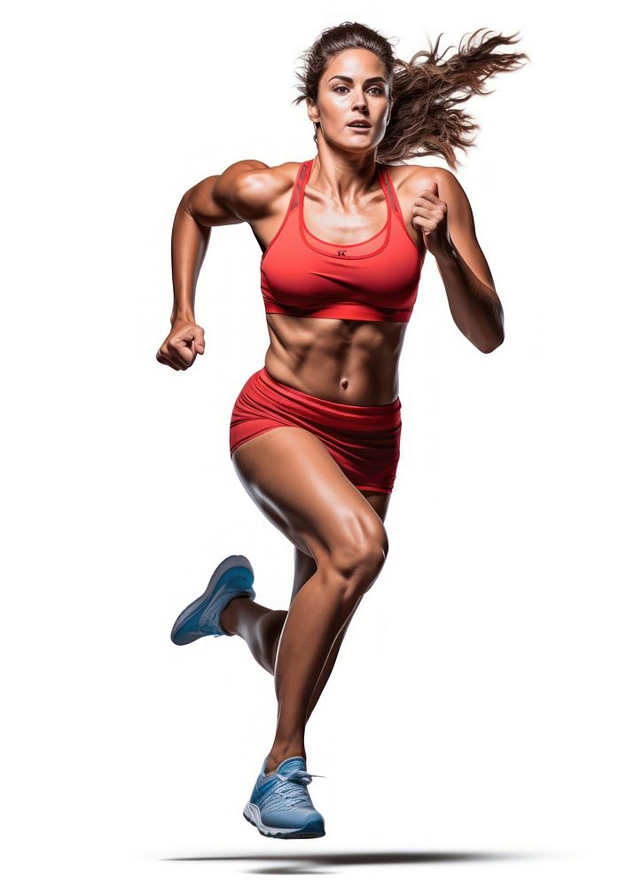 Woman athlete running footwear jogging sports.