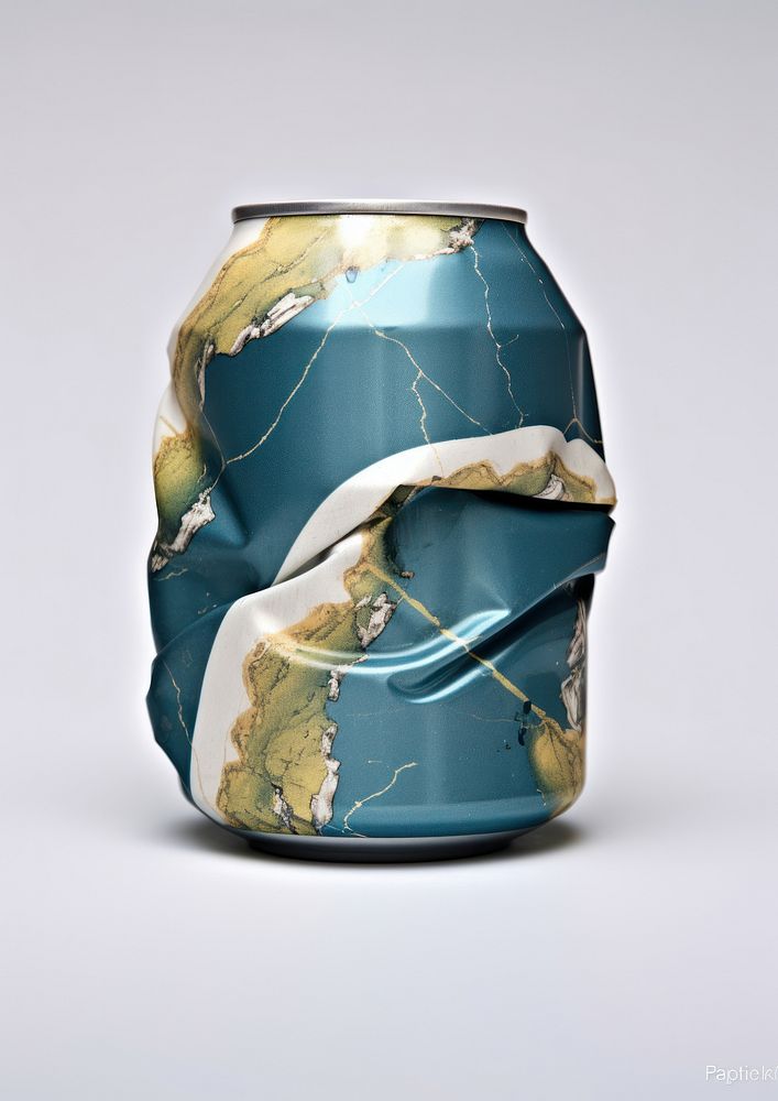 A distorted can art container ceramic. AI generated Image by rawpixel.