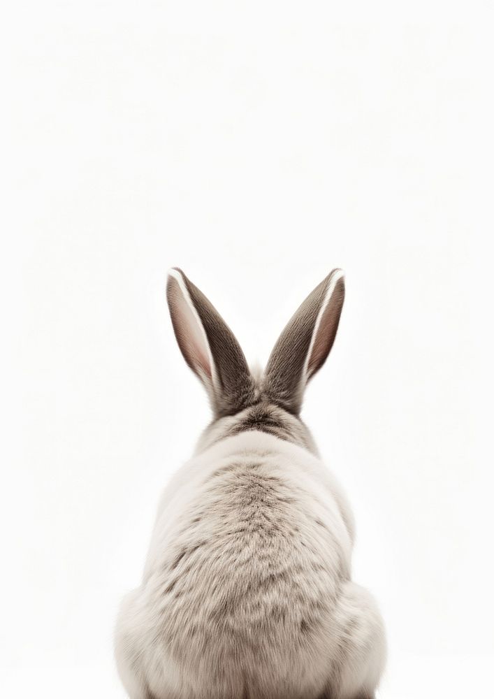 A rabbit at the back animal mammal white.