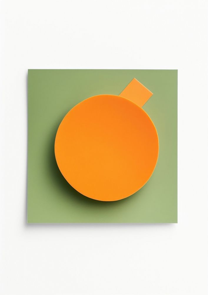A sticky notes in the shape of a flat orange green white background simplicity. AI generated Image by rawpixel.