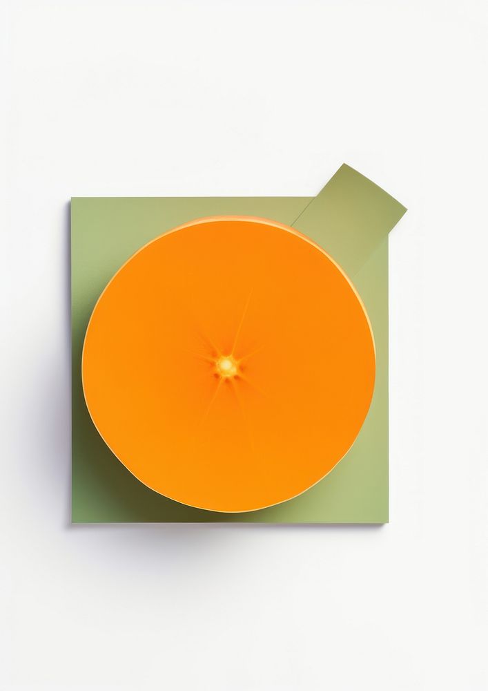 A sticky notes in the shape of a flat orange green white background simplicity. AI generated Image by rawpixel.