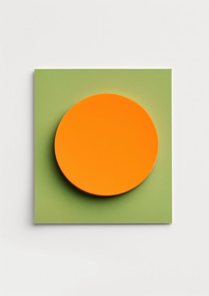 A sticky notes in the shape of an orange green simplicity rectangle. AI generated Image by rawpixel.