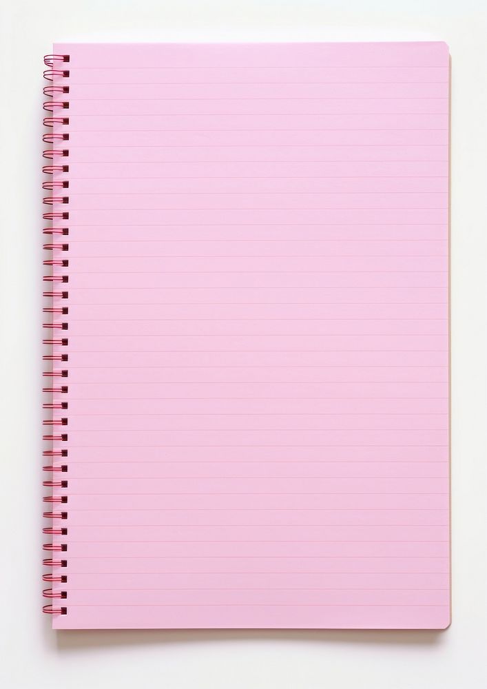 An empty pink notebook paper publication diary page.