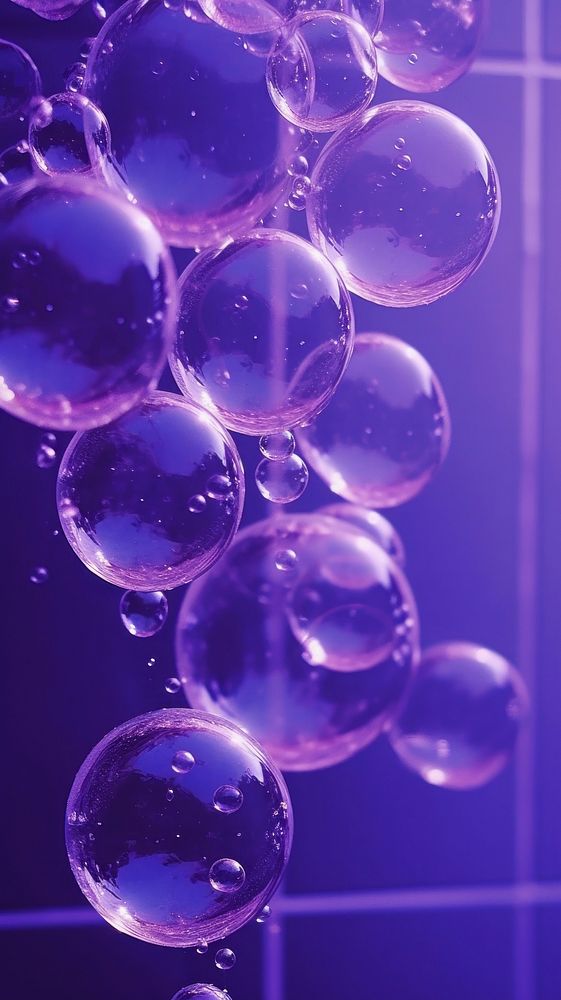  Purple bubble blue transparent backgrounds. AI generated Image by rawpixel.