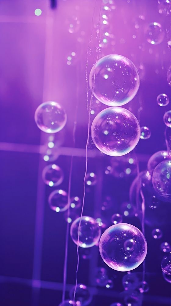 Purple bubble biotechnology transparent illuminated. | Premium Photo ...