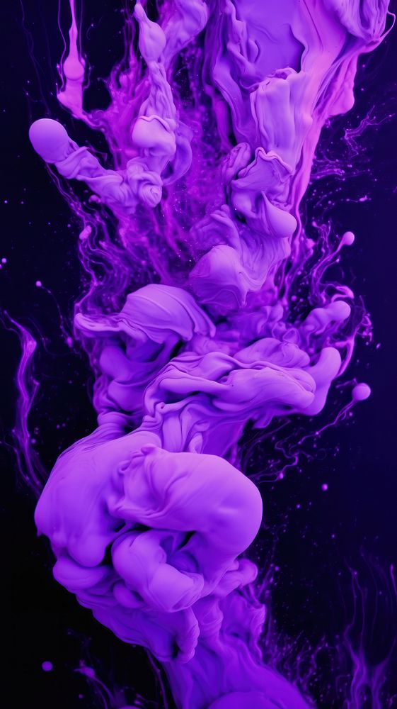  Purple color splash backgrounds fragility jellyfish. AI generated Image by rawpixel.
