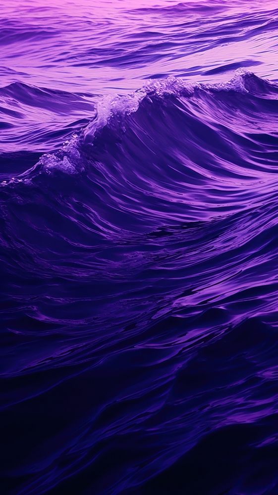  Purple sea wave outdoors nature ocean. AI generated Image by rawpixel.