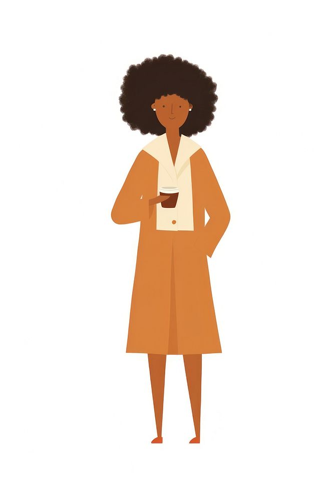 Doodle illustration of businesswoman cartoon coffee adult.