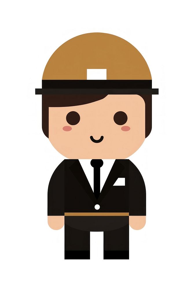 Flat design character architect cartoon white background protection.
