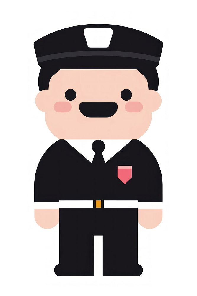 Flat design character driver cartoon white background protection.
