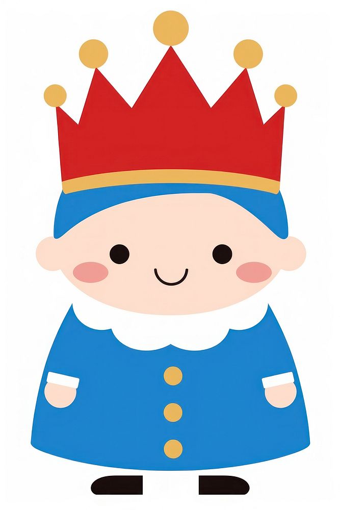 Flat design character king cartoon cute representation.