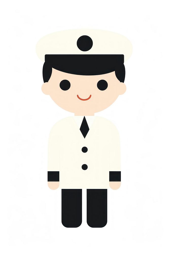 Flat design character pilot cartoon white background protection.