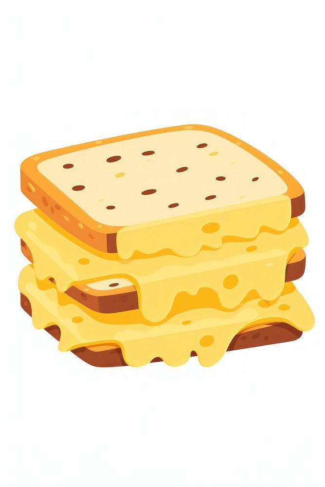 Flat design cheese sandwich bread food breakfast.