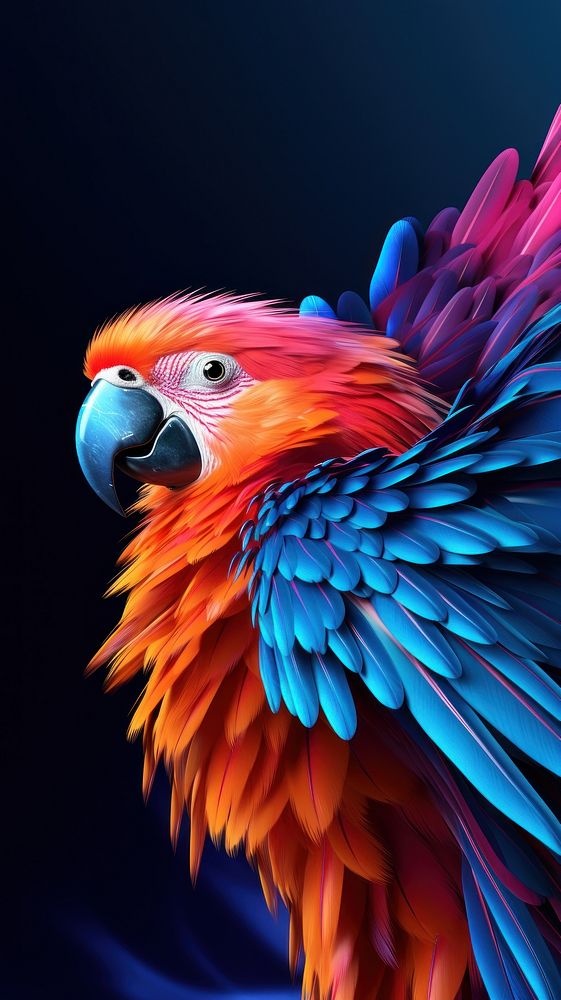 3d illustration of a parrot animal bird creativity.