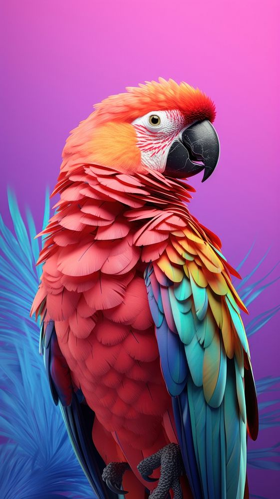 3d illustration of a parrot animal bird wildlife.