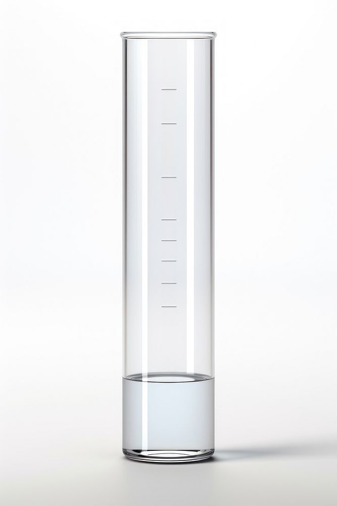 Laboratory test tube glass transparent cylinder.