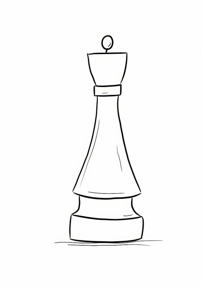 Chess sketch white line.