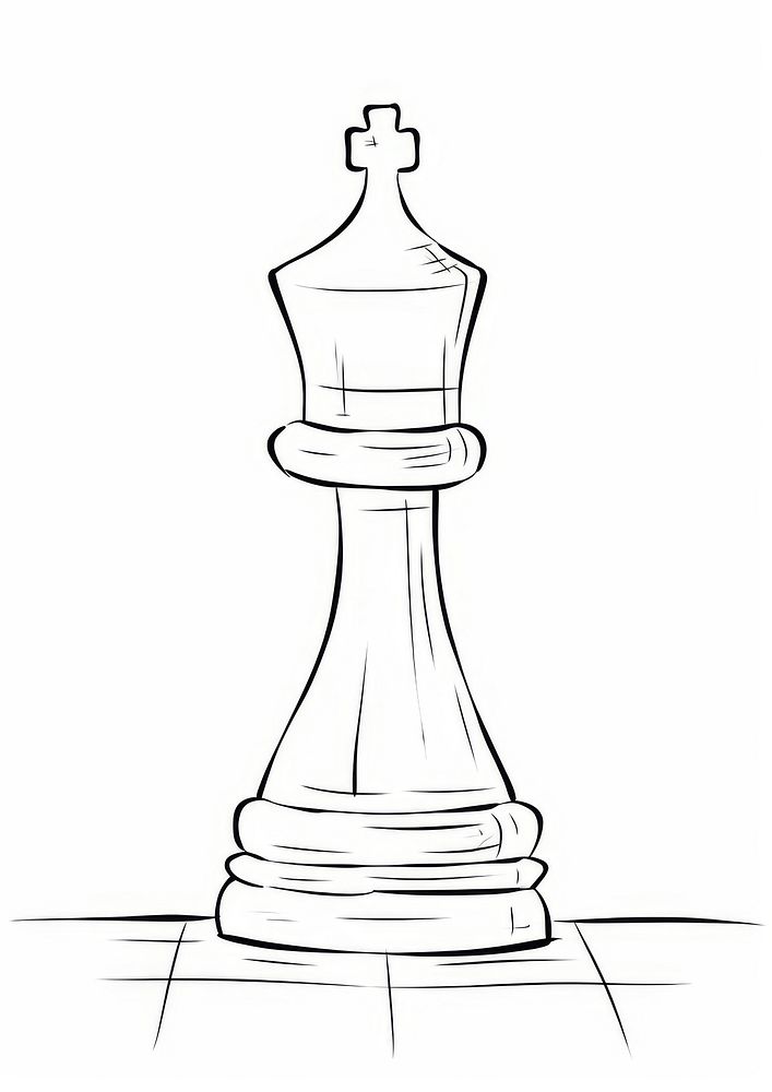 Chess sketch line game.