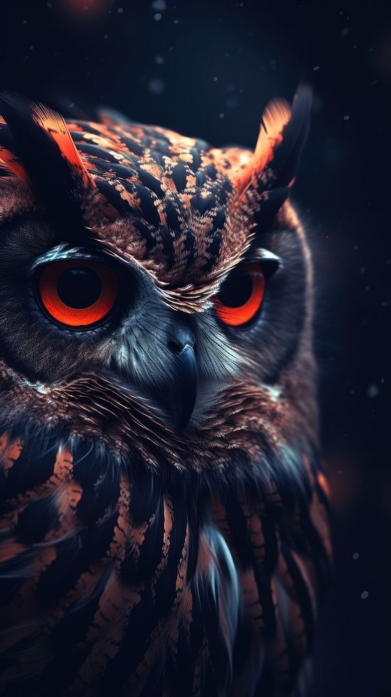 Closeup of owl animal bird beak.