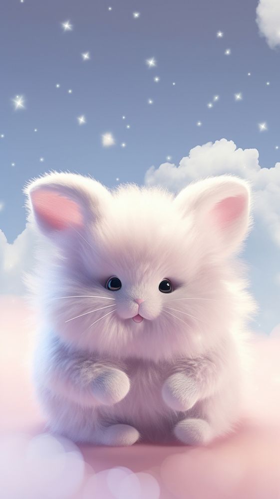 Cute fantasy animal mammal kitten nature.