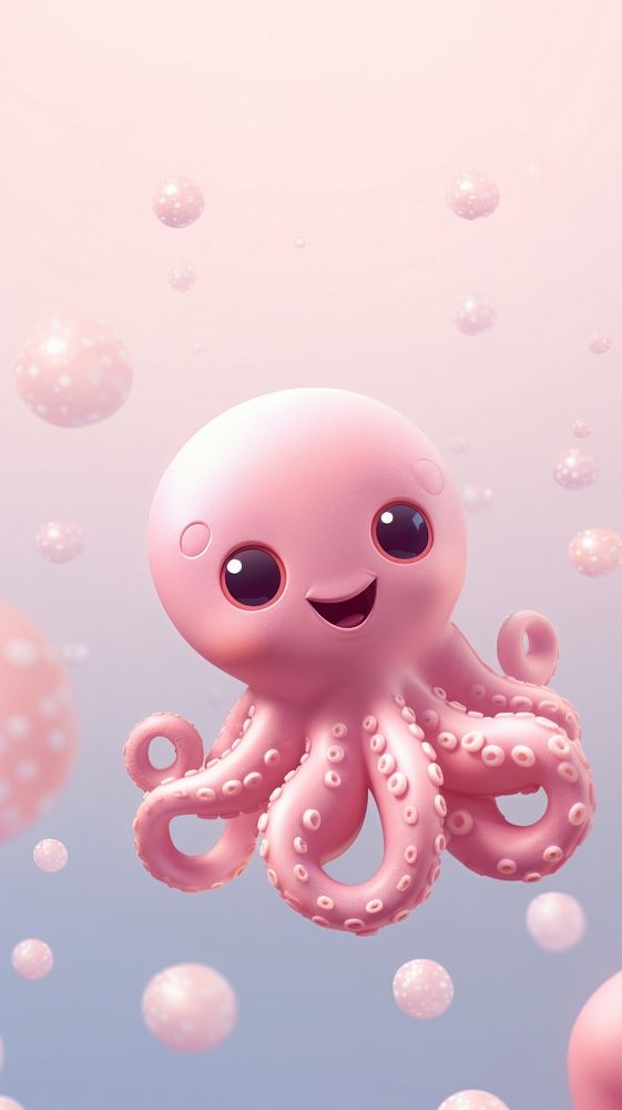 Cute octopus cartoon animal invertebrate.