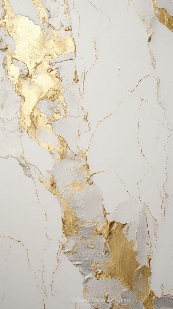 White and gold plaster wall backgrounds. 