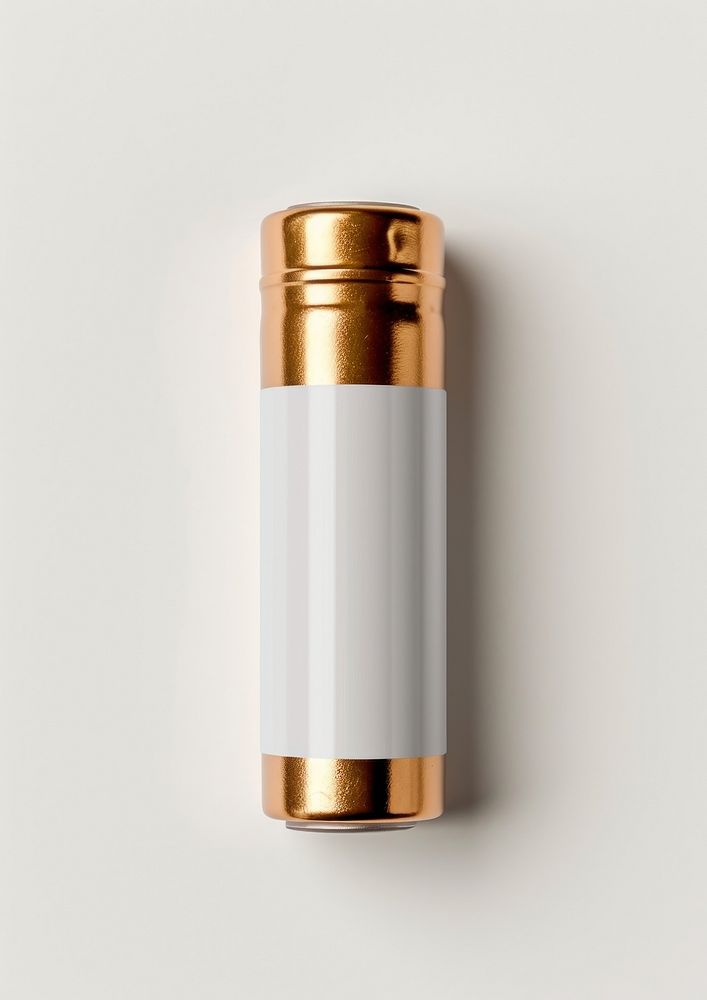 Battery alkaline bottle white background cylinder.