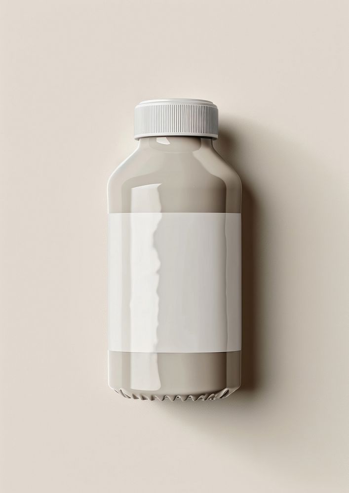 Bottle cap label jar white background.