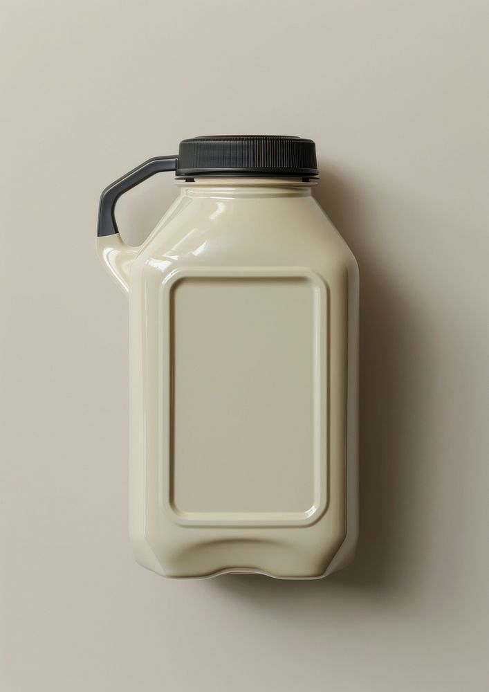 Jerry can bottle milk white background.