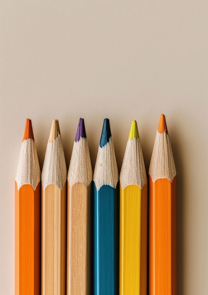 Pencil color box arrangement creativity variation.