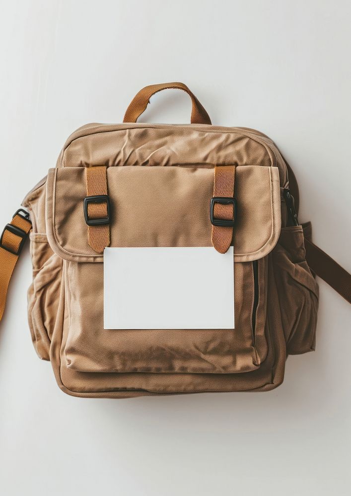 School bag backpack handbag white background.