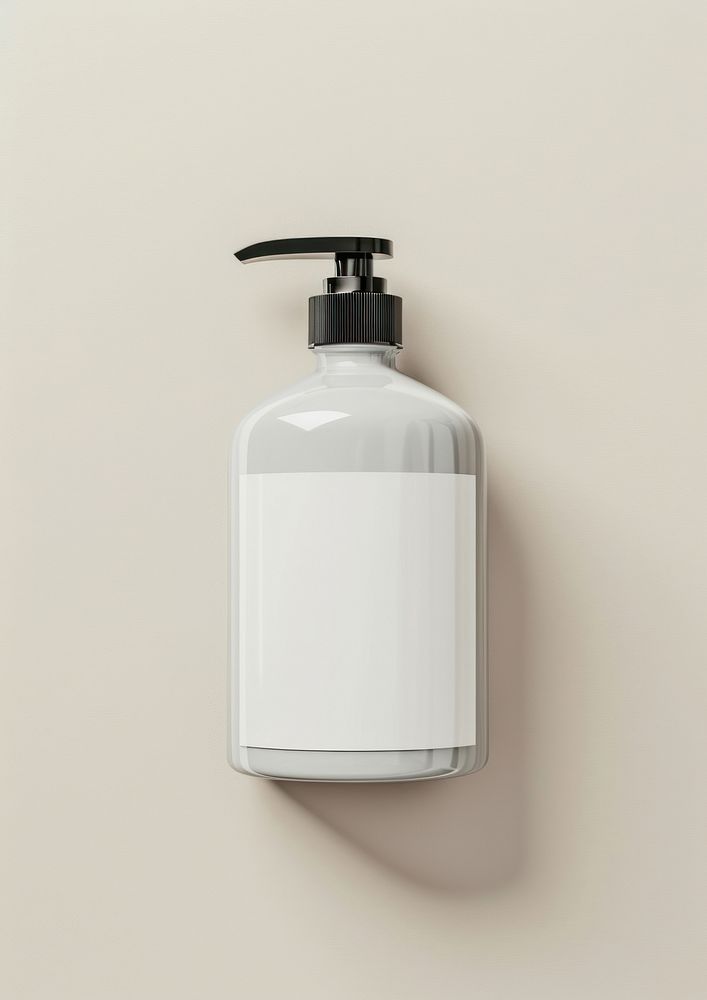 Shampoo bottle white background container.