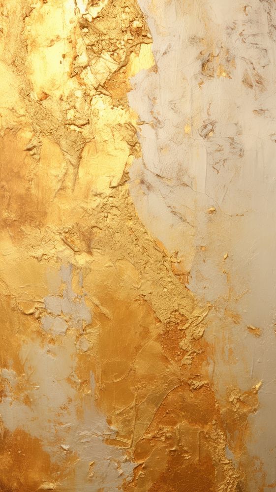 Gold plaster rough paint. 