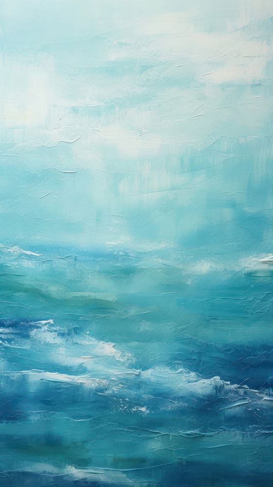 Ocean painting nature sea. AI generated Image by rawpixel.