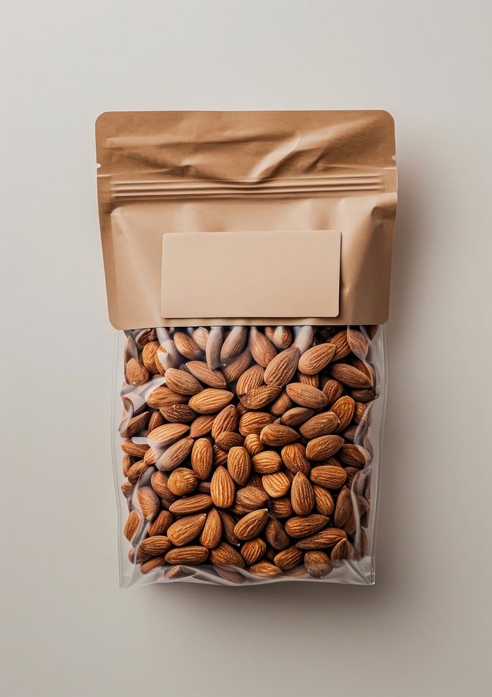 Almond nuts food seed studio shot.