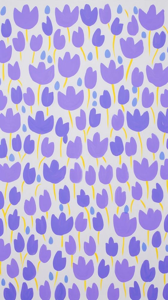  Violet flower pattern backgrounds repetition. AI generated Image by rawpixel.