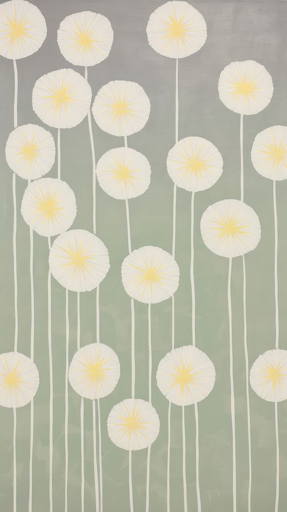  Dandilion flower pattern backgrounds plant. AI generated Image by rawpixel.