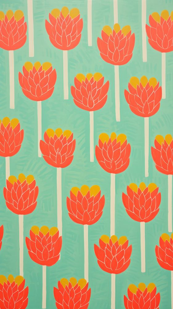  Lotus flower pattern backgrounds plant. AI generated Image by rawpixel.