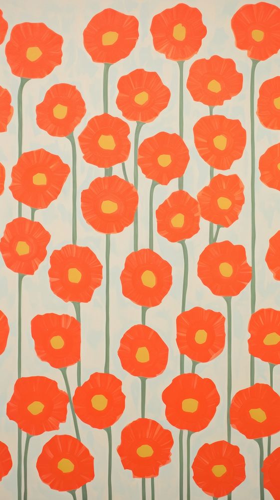  Poppy flower pattern backgrounds petal. AI generated Image by rawpixel.