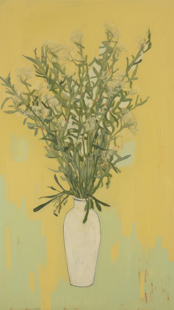 Rosemary bouquet flower painting plant. AI generated Image by rawpixel.