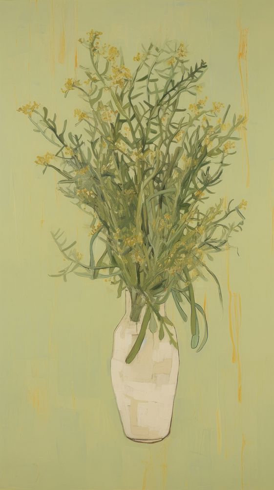  Rosemary bouquet flower painting plant. AI generated Image by rawpixel.